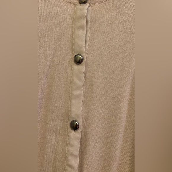 MaxMara Blush Beige Button-Up Cardigan - Picture 3 of 5
